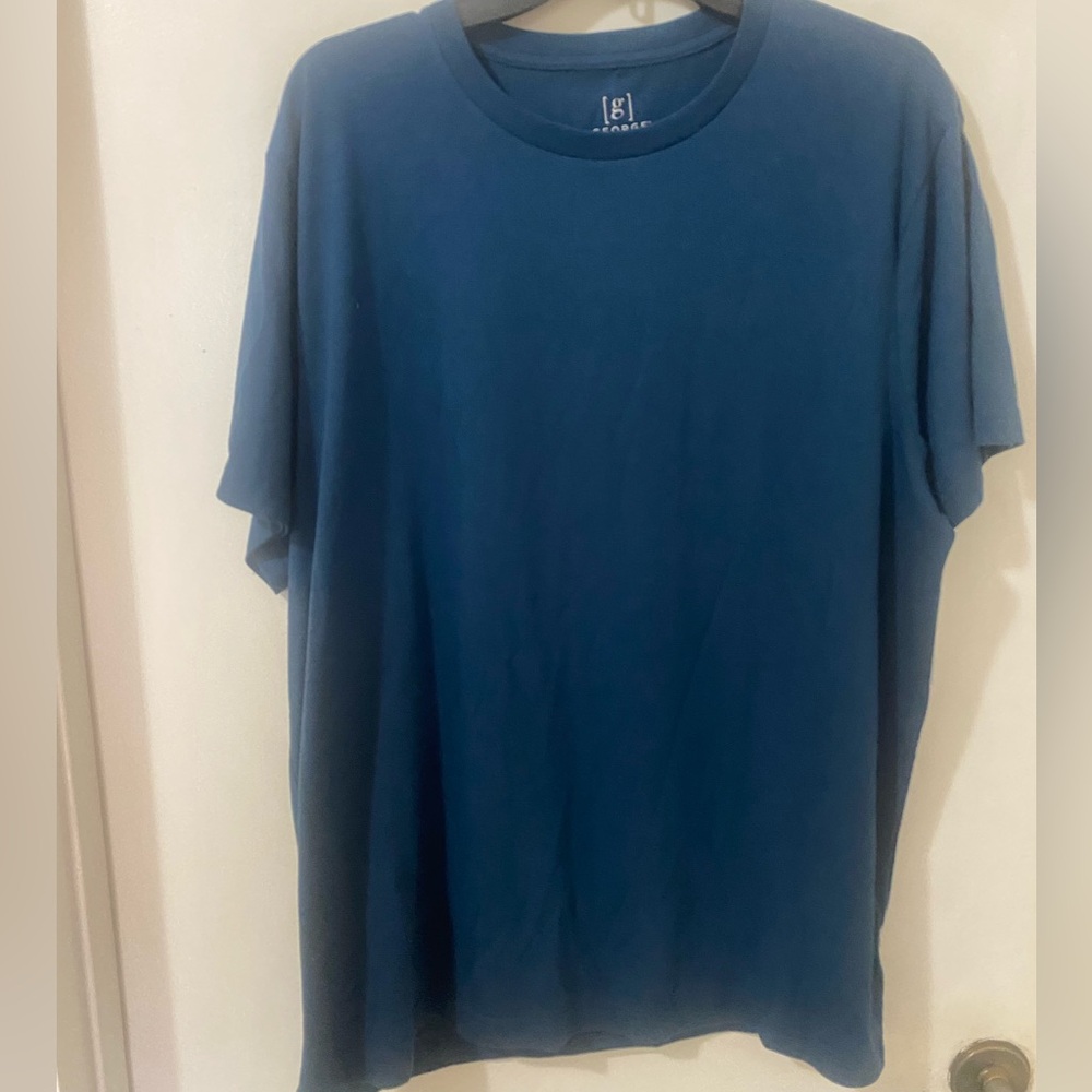 George Men's Deep Blue Teal Short Sleeve Tee XL NWT